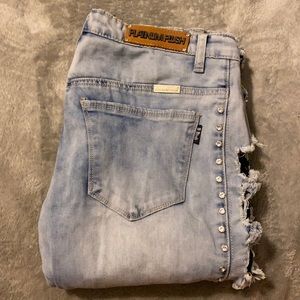 Laced Platinum Plush Bootcut Size: 7